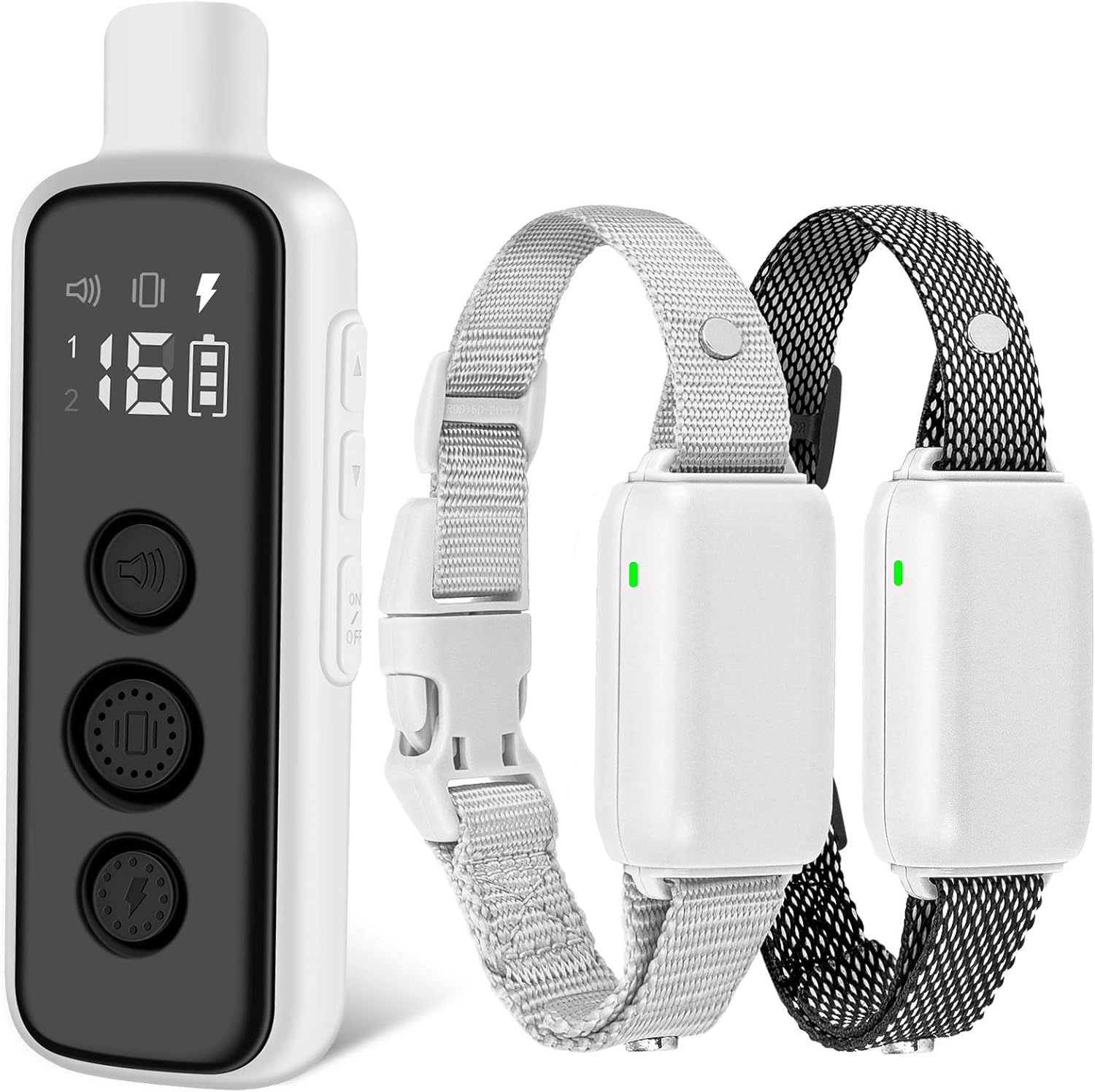 Bousnic Dog Shock Collar for 2 Dogs - (8-120lbs) Waterproof Rechargeable Electri