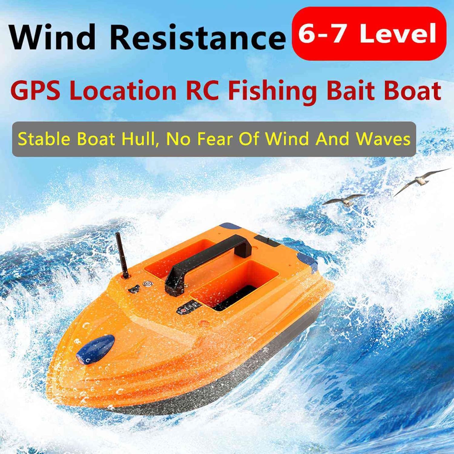 Fishing Bait Boat Carp Hook Post Boat Remote Control Fishing Bait Boat, Double M