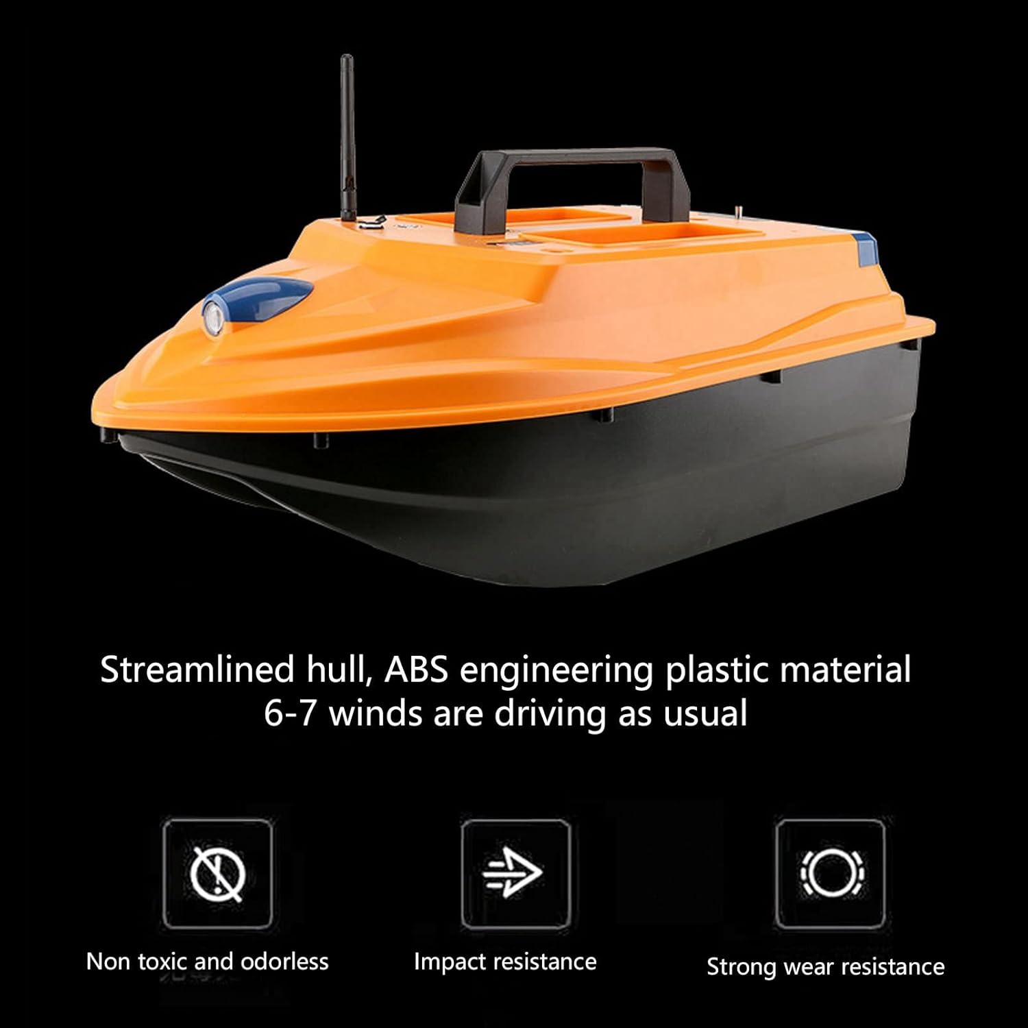 Fishing Bait Boat Carp Hook Post Boat Remote Control Fishing Bait Boat, Double M