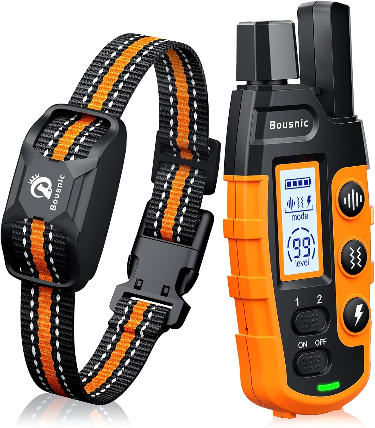 Bousnic Dog Shock Collar - 3300Ft Dog Training Collar with Remote for 5-120lbs S