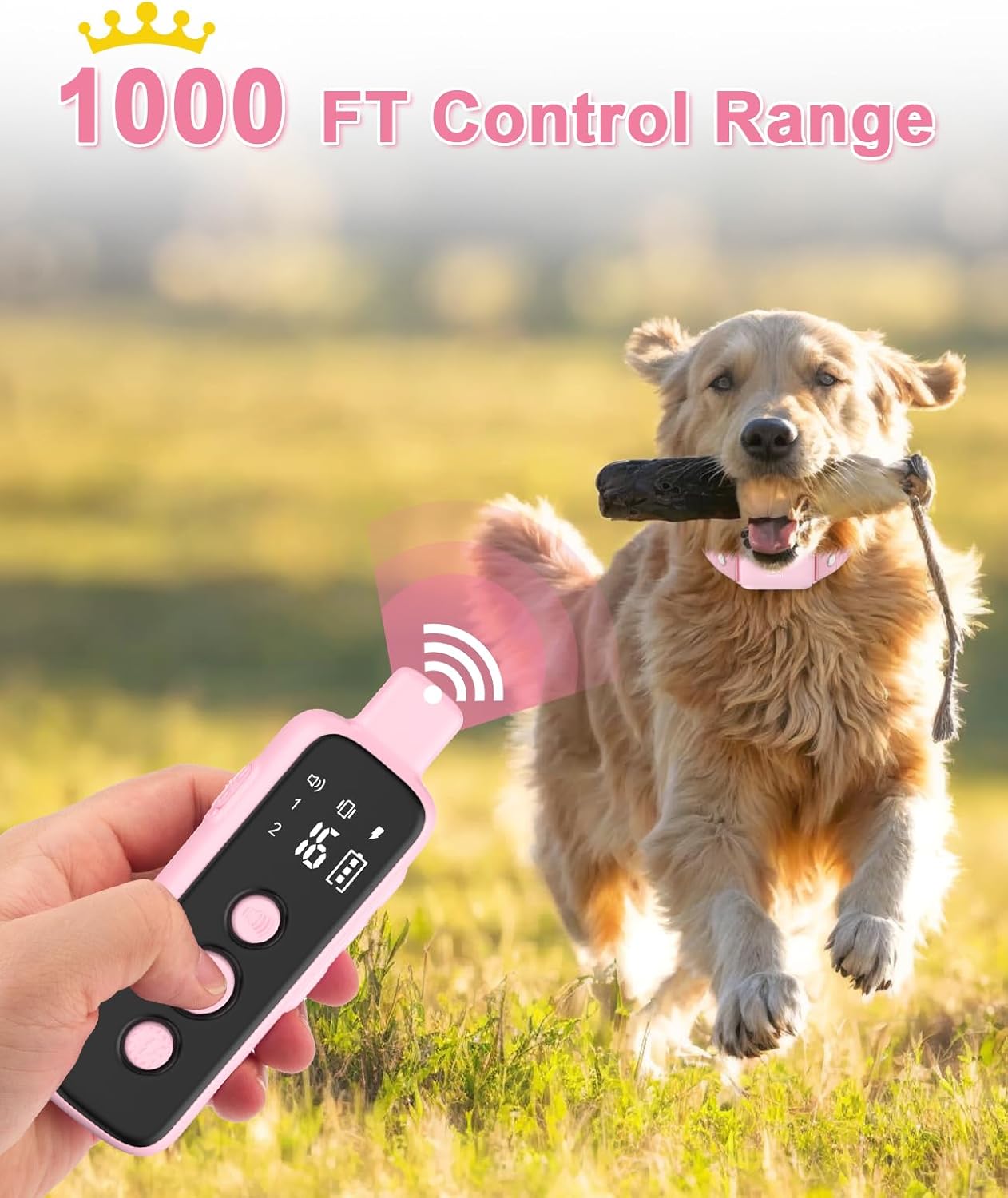 Bousnic Shock Collar for Dogs - Waterproof Rechargeable Dog Electric Training Co