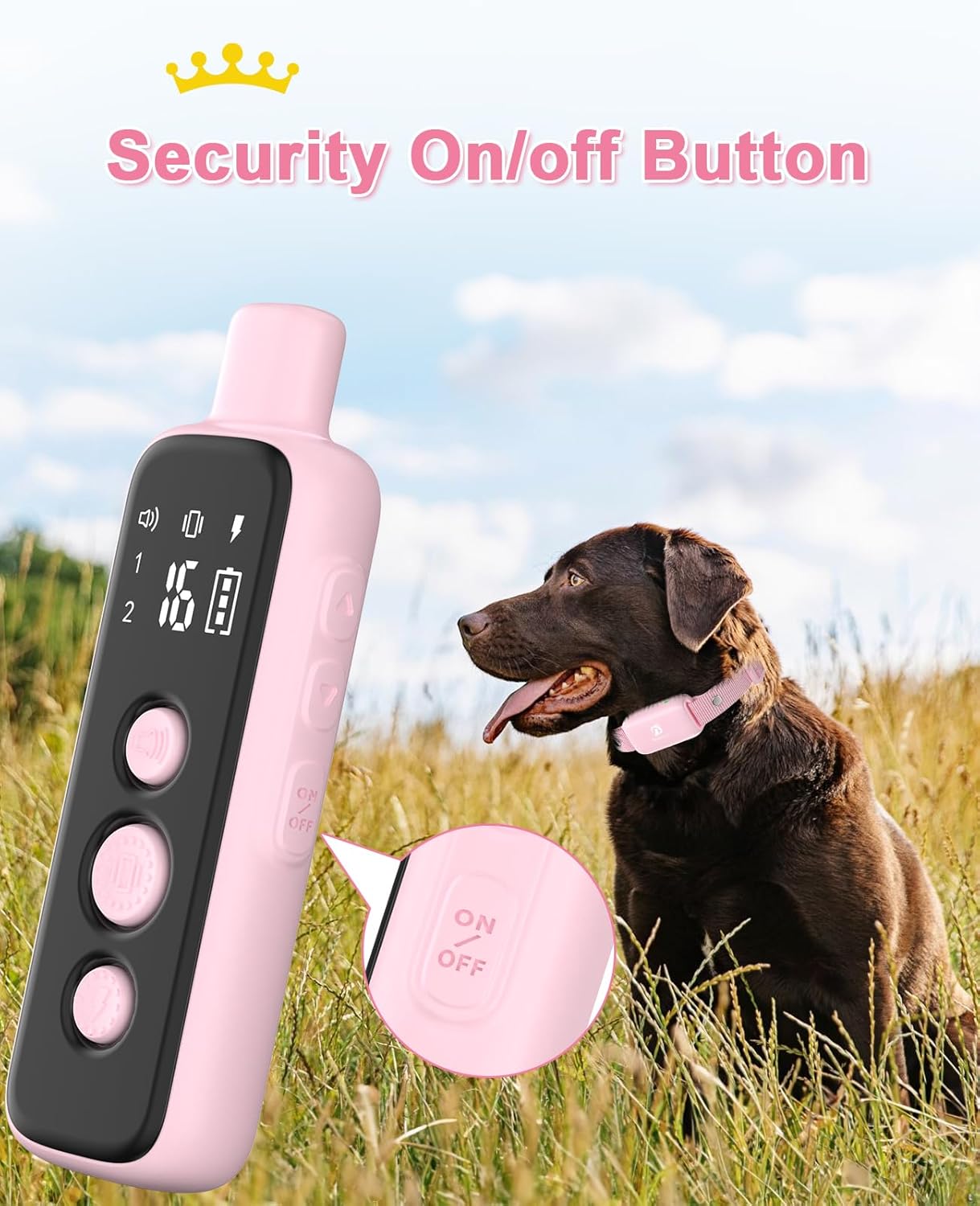 Bousnic Shock Collar for Dogs - Waterproof Rechargeable Dog Electric Training Co
