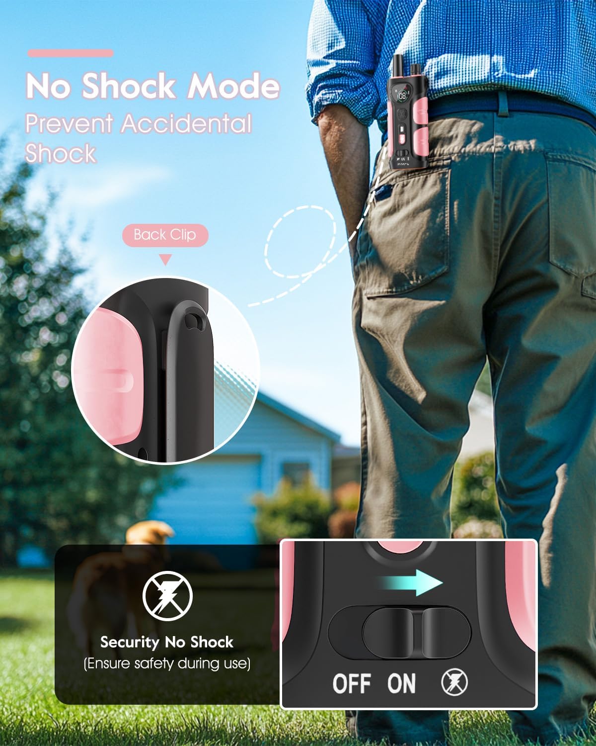 SLOPEHILL Dog Shock Collar,4200FT Dog Training Collar with Remote,IPX8 Waterproo