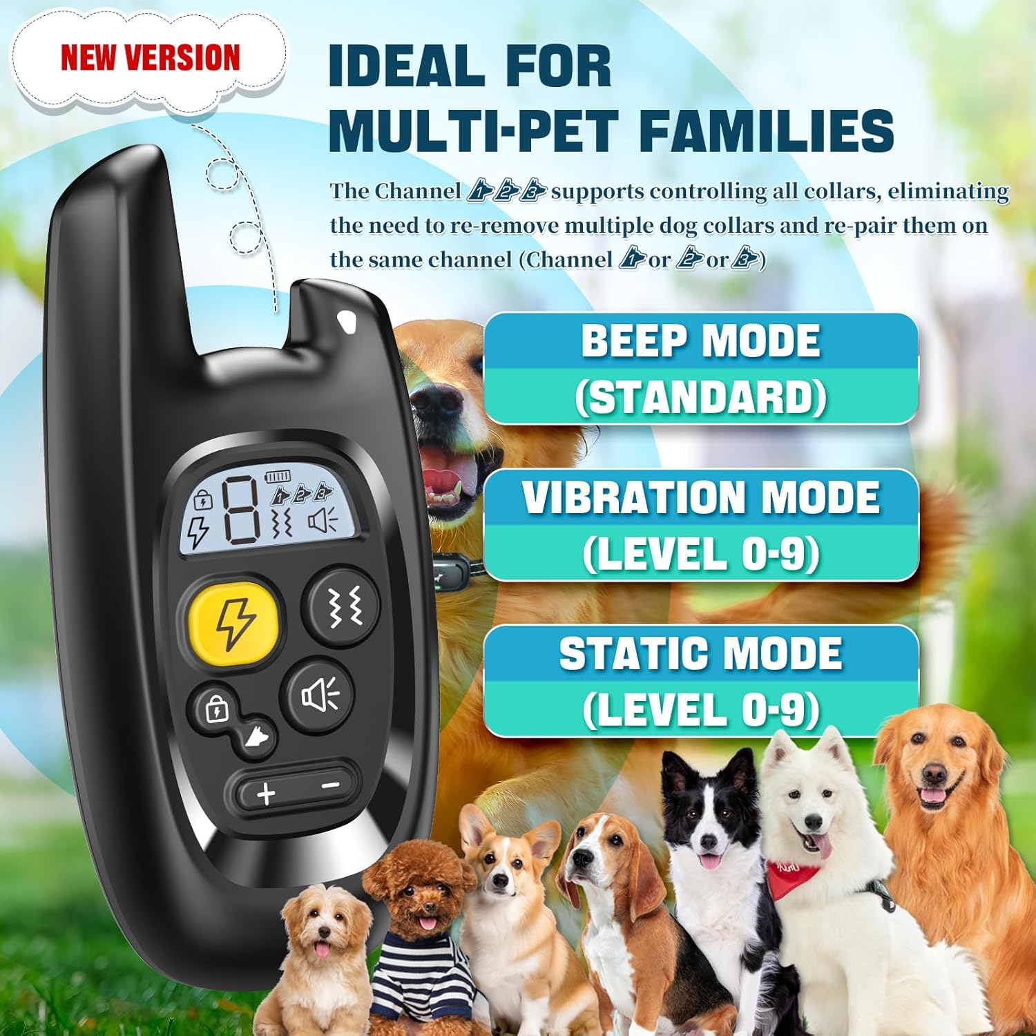 Dog Shock Collar with Remote Control- Training Collar for Small Medium Large Dog