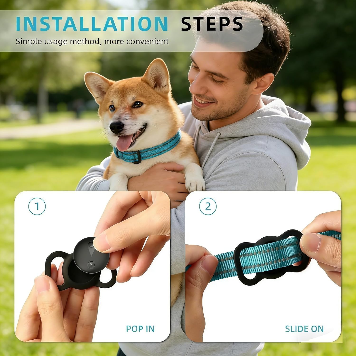GPS Tracker for Dogs, Smart Collar with Real-Time Location - Pet Location Tracke