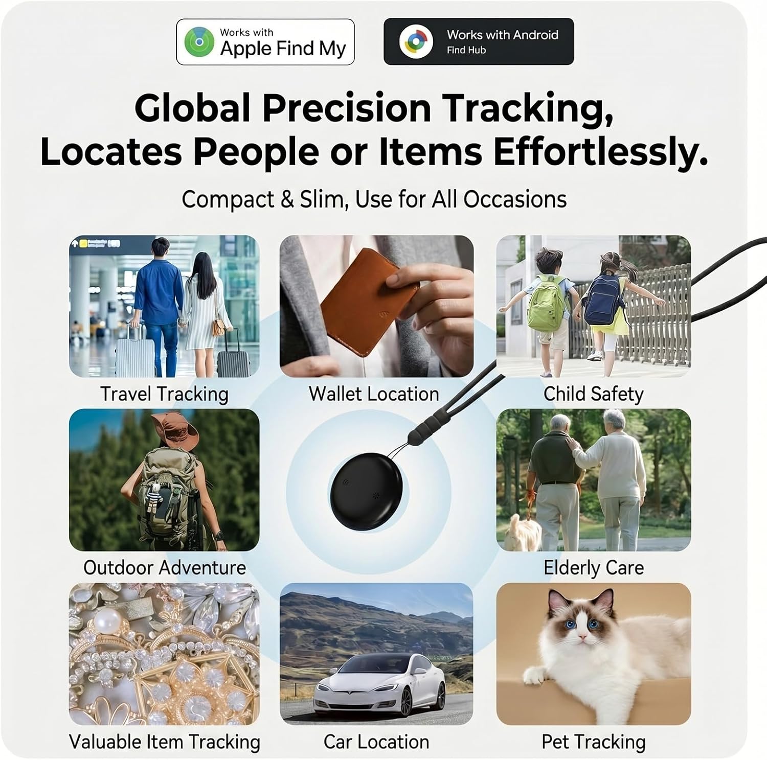 2026 Upgraded Pet GPS Tracker, 2 Pack, for Dogs, Cats & Small Animals, No Monthl